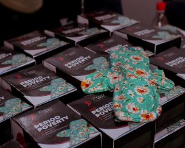 End Period Poverty A picture of sanitary pads created during RMF's end period poverty capmaign.