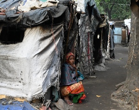 A picture of internally displaced people living in shelters